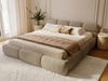 Polsterbett mit Bettkasten und Bettrost 120x200 Sweet Low Dunkelbeige