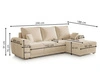 Ecksofa L-Form mit Schlaffunktion und Bettkasten Monti Links Anthrazit