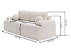 Sofa mit Schlaffunktion und Bettkasten Aurio Hellbraun