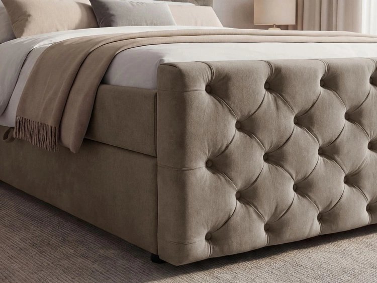Boxspringbett mit Bettkasten 120x200 Montego Braun