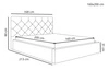 Polsterbett mit Bettkasten und Lattenrost 160x200 Selva Dunkelgrau