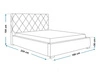 Polsterbett mit Bettkasten und Lattenrost 140x200 Taranto Dunkelblau