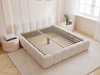 Polsterbett ohne Bettkasten mit Lattenrost 140x200 Cloud Low aus Bouclé-Stoff Beige
