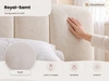 Polsterbett ohne Bettkasten mit Lattenrost 200x200 Cloud Low aus Samtstoff Grau