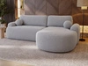 Ecksofa L-Form Rechts mit Schlaffunktion und Bettkasten Aurio Grau