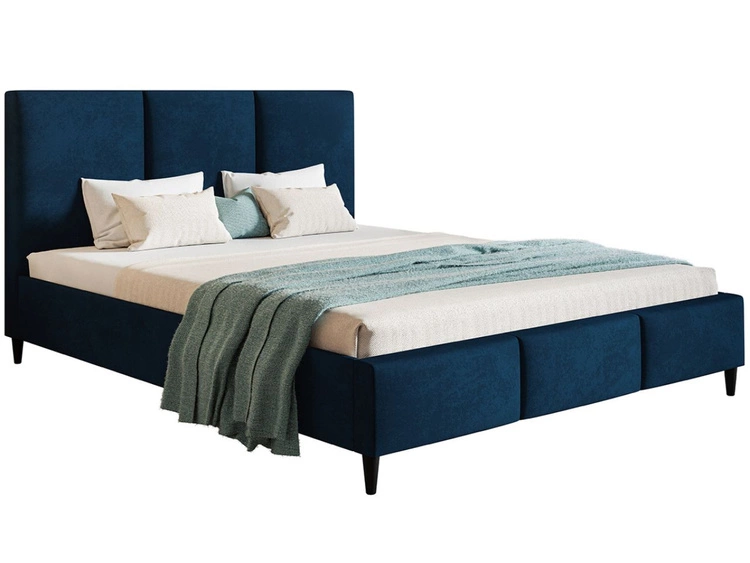 Polsterbett mit Lattenrost 120x200 Trio Dunkelblau