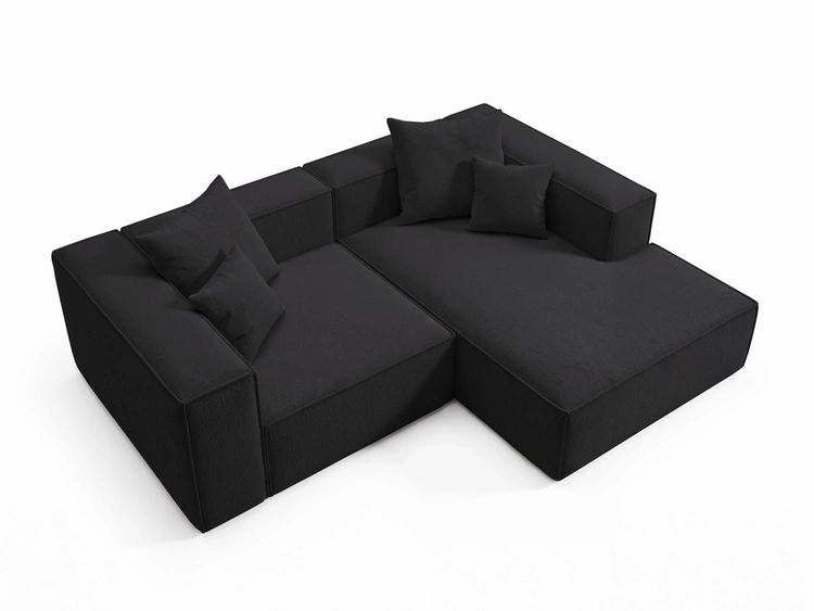Ecksofa L Rechts Vellaro Schwarz