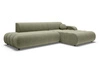 Ecksofa L-Form mit Schlaffunktion und Bettkasten Lisso Rechts Grün