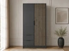 Kleiderschrank 105 cm Macron Graphit, Artisan Eiche
