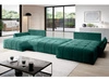 Wohnlandschaft mit Schlaffunktion und Bettkasten Decor U Grün