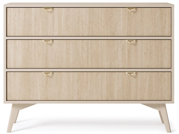 Kommode mit drei Schubladen Modena Beige