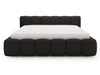 Polsterbett ohne Bettkasten mit Lattenrost 160x200 Cloud Low aus Bouclé-Stoff Schwarz