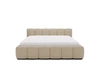Polsterbett mit Bettkasten und Lattenrost 140x200 Cloud Low Bouclé-Stoff Dunkelbeige