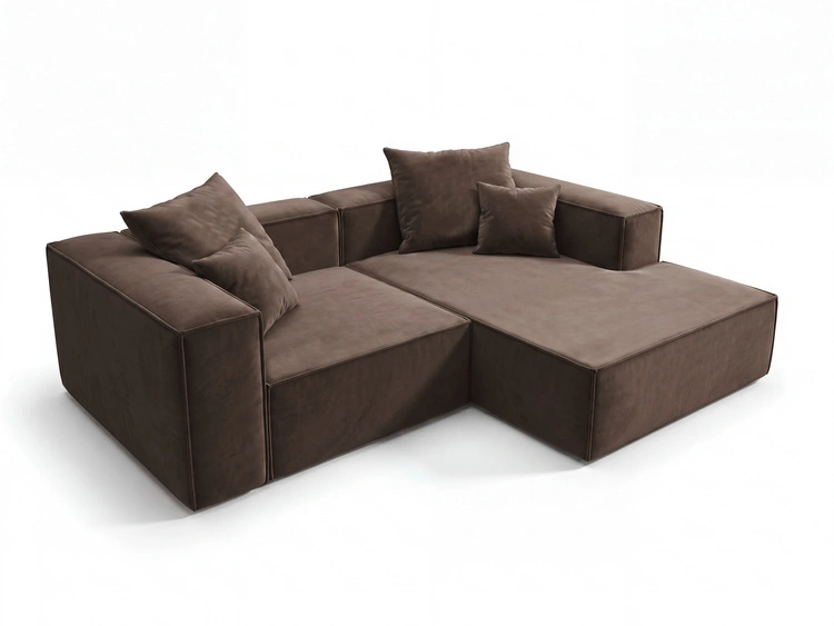 Ecksofa L Rechts Vellaro Braun