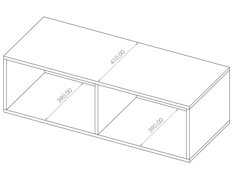 TV-Lowboard mit Türen 200 cm Kioto Schwarz matt