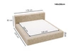 Polsterbett mit Bettkasten und Lattenrost  140x200 Enjoy Beige