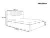 Polsterbett mit Bettkasten und Lattenrost 180x200 Lido Hellgrau