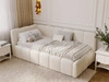 Jugendbett Einzelbett mit Bettkasten und Lattenrost 90x200 Cloud One Beige