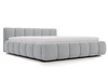 Polsterbett ohne Bettkasten mit Lattenrost 160x200 Cloud Low aus Samtstoff Grau
