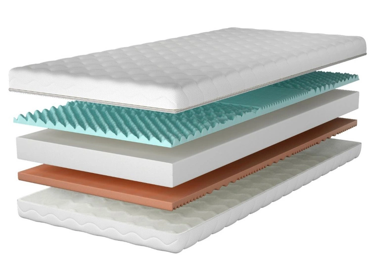 Schaumstoffmatratze mit 7 Härtezonen und profiliertem Schaumstoff Rovii 80x200