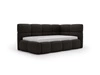 Gepolstertes Jugend-Einzelbett mit Bettkasten und Lattenrost 90x200 Modo One Links Schwarz