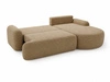 Ecksofa L-Form Rechts mit Schlaffunktion und Bettkasten Aurio Hellbraun