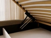 Polsterbett mit Bettkasten und Bettrost 200x200 Sweet Low Braun