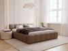 Polsterbett ohne Bettkasten mit Lattenrost 160x200 Cloud Low aus Bouclé-Stoff Braun