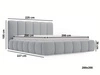 Polsterbett mit Bettkasten und Lattenrost 200x200 Cloud Dunkelgrau