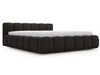 Polsterbett ohne Bettkasten mit Lattenrost 180x200 Cloud Low aus Bouclé-Stoff Schwarz