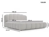 Polsterbett mit Stauraum und Lattenrost 120x200 Cloud Soft Braun