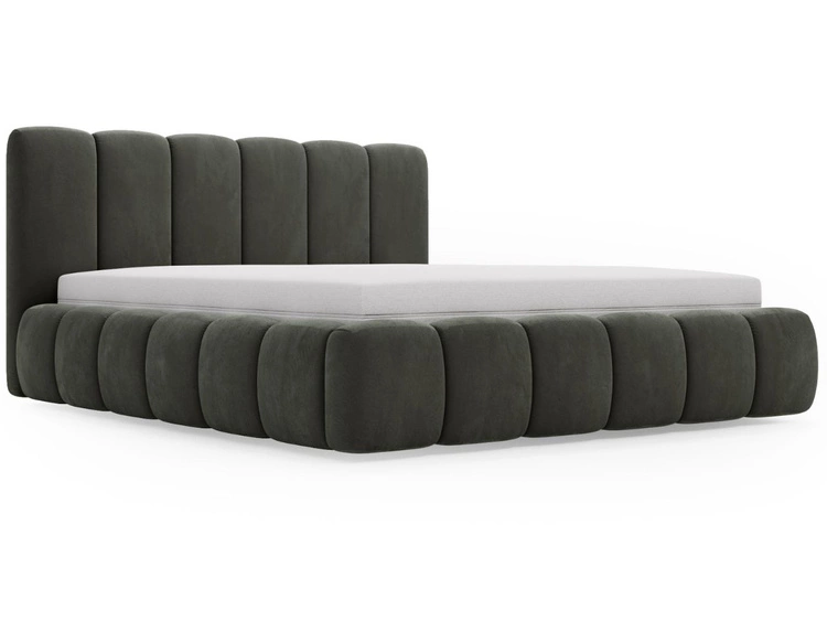 Polsterbett Ohne Bettkasten mit Lattenrost 120x200 Cloud Dunkelgrau