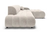 Ecksofa L-Form mit Schlaffunktion und Bettkasten Lisso Rechts Cremefarben