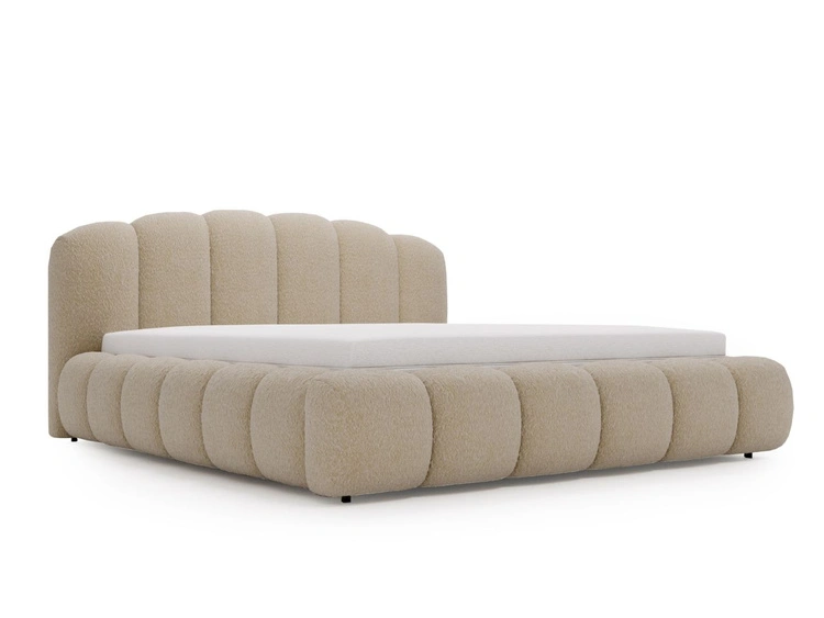Polsterbett mit Stauraum und Lattenrost 140x200 Cloud Soft Beige