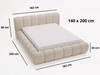 Polsterbett mit Bettkasten und Lattenrost 140x200 Doria Beige