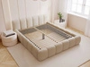 Polsterbett ohne Bettkasten mit Lattenrost 200x200 Cloud Low aus Bouclé-Stoff Dunkelbeige