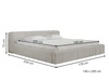 Polsterbett mit Bettkasten und Lattenrost 140x200 Lipari Beige