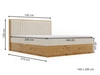 Boxspringbett mit Bettkasten 140x200 Forest Dunkelgrau