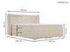 Boxspringbett mit Bettkasten 120x200 Lion Hellgrau