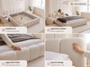 Polsterbett ohne Bettkasten mit Lattenrost 200x200 Cloud Low aus Bouclé-Stoff Braun