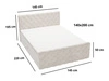 Boxspringbett mit Bettkasten 140x200 Lunaris Blau