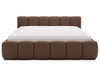 Polsterbett ohne Bettkasten mit Lattenrost 120x200 Cloud Low aus Samtstoff Braun