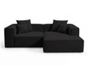 Ecksofa L Rechts Vellaro Schwarz