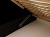 Gepolstertes Jugend-Einzelbett mit Bettkasten und Holzrost 90x200 Modo One Links Schwarz