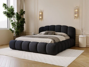 Polsterbett mit Stauraum und Lattenrost 160x200 Cloud Soft Schwarz