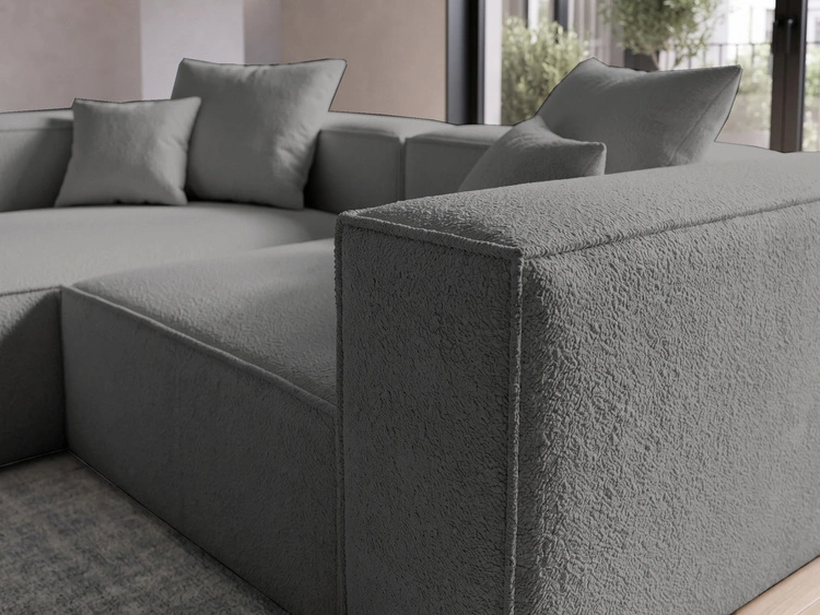 Ecksofa L Links Vellaro Dunkelgrau