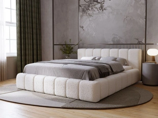 Polsterbett mit Bettkasten und Lattenrost 120x200 Orio Beige
