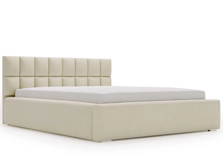 Polsterbett mit Bettkasten und Lattenrost 140x200 Hugo Beige