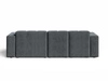 Ecksofa L-Form Rechts Moderne Ecksofa Loopo Dunkelgrau