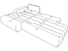 Ecksofa L-Form mit Schlaffunktion und Bettkasten Lisso Links Terrakotta